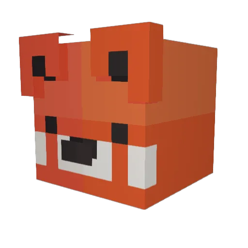 RibbonFish Minecraft avatar head, 3D render