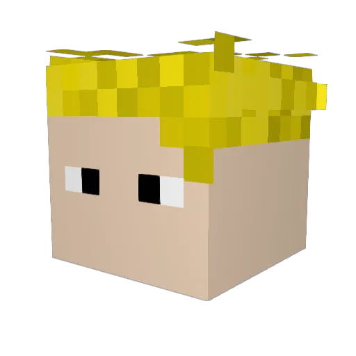 RibbonNew Minecraft avatar head, 3D render