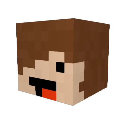 Ribbsjr Minecraft avatar head, 3D render