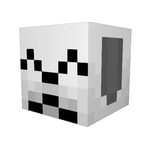 RibbyTheCat Minecraft avatar head, 3D render