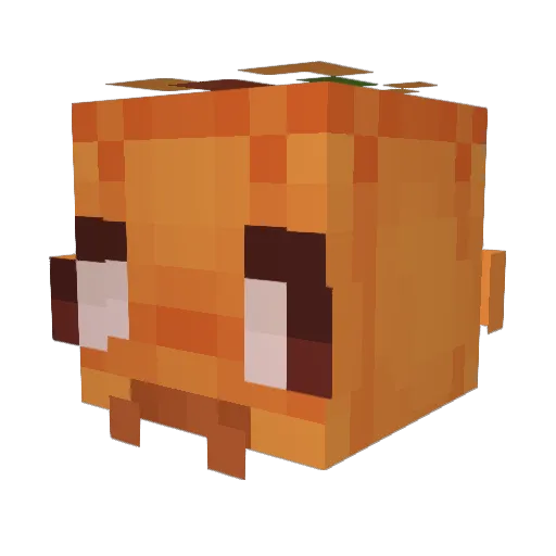 Ribecca Minecraft avatar head, 3D render