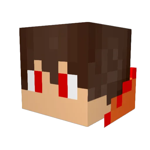 Ribesal Minecraft avatar head, 3D render