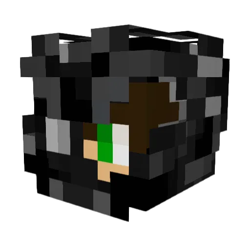 RibexAbi Minecraft avatar head, 3D render