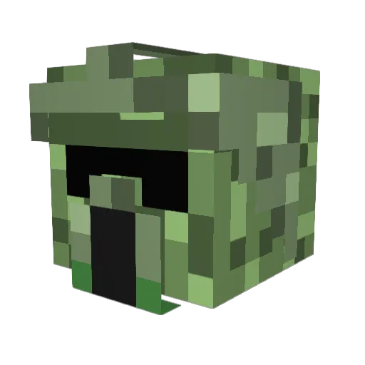 Riblen Minecraft avatar head, 3D render