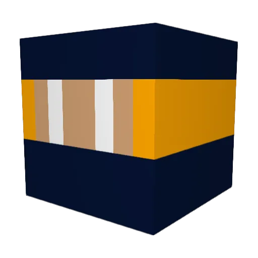 Ribllink Minecraft avatar head, 3D render