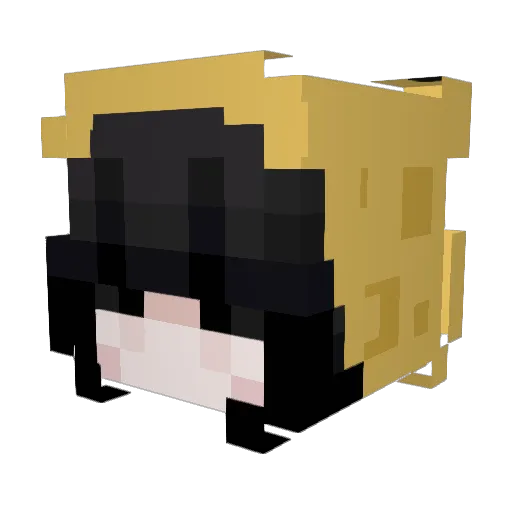 Ribni Minecraft avatar head, 3D render