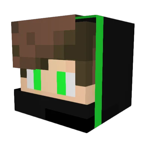 Ribo015 Minecraft avatar head, 3D render