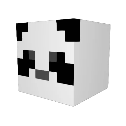 Riboms Minecraft avatar head, 3D render