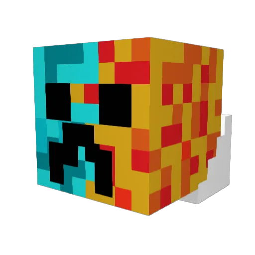 Ribos0me Minecraft avatar head, 3D render