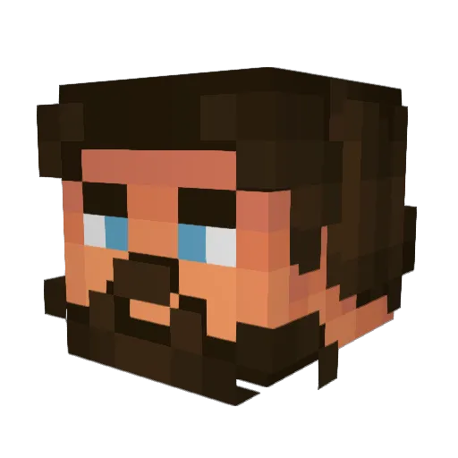 Ribs42o Minecraft avatar head, 3D render