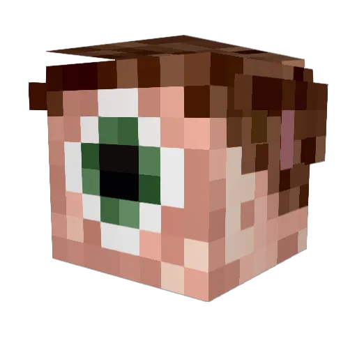 RicDiculous Minecraft avatar head, 3D render