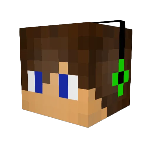 RicIevins Minecraft avatar head, 3D render
