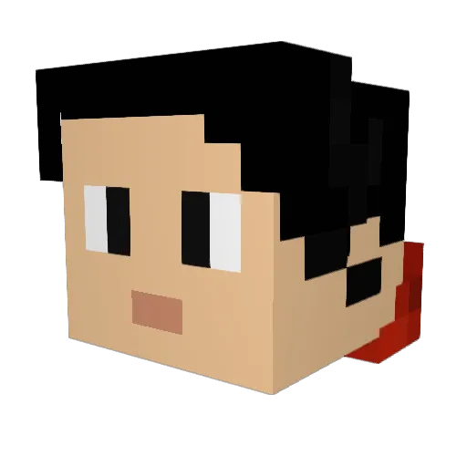 Ric_Daichi Minecraft avatar head, 3D render