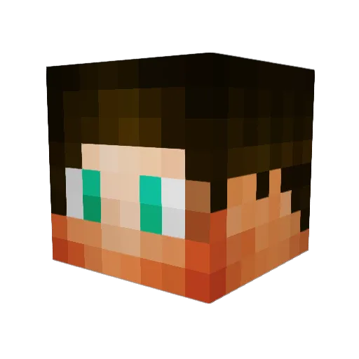 Ricam Minecraft avatar head, 3D render
