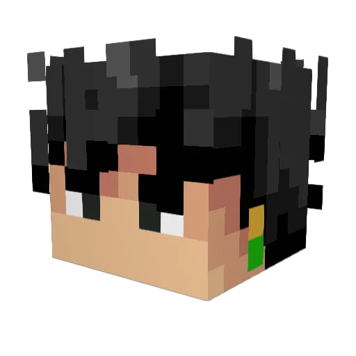 Ricardelas Minecraft avatar head, 3D render