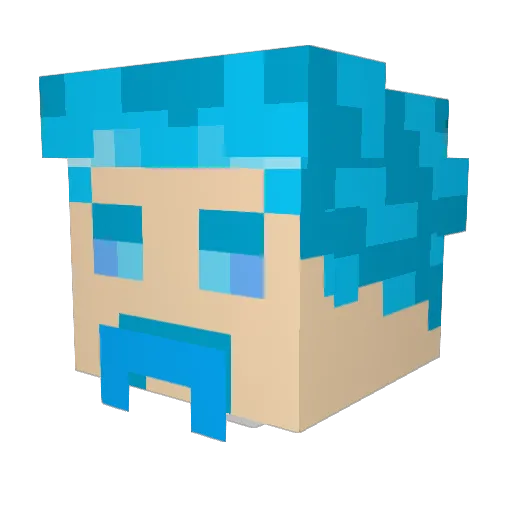 Ricardo66 Minecraft avatar head, 3D render