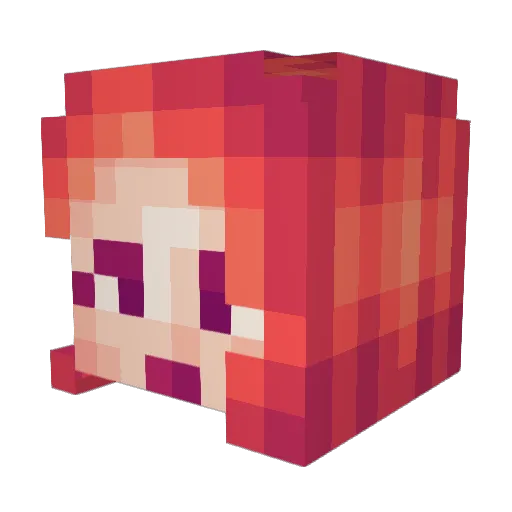 RicardoEmmm Minecraft avatar head, 3D render