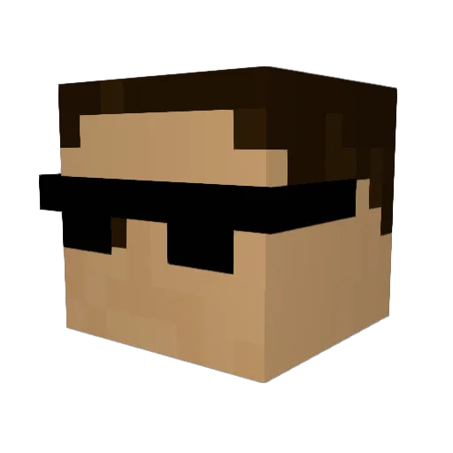 RicardoFaren Minecraft avatar head, 3D render