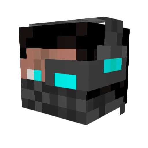 RicardoKent Minecraft avatar head, 3D render