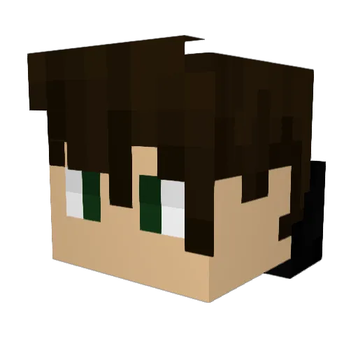 RicardoPetto Minecraft avatar head, 3D render