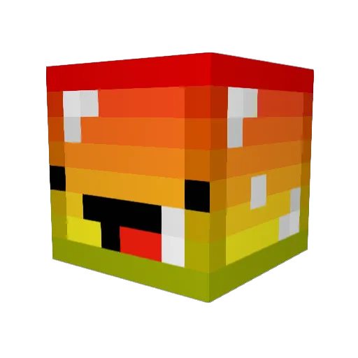 Ricardoer Minecraft avatar head, 3D render