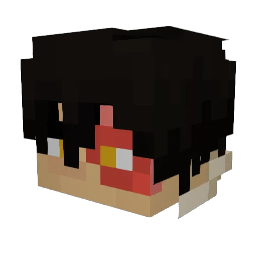 Ricardoggc Minecraft avatar head, 3D render