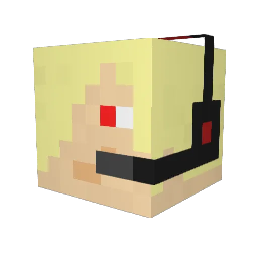 Ricardooda Minecraft avatar head, 3D render