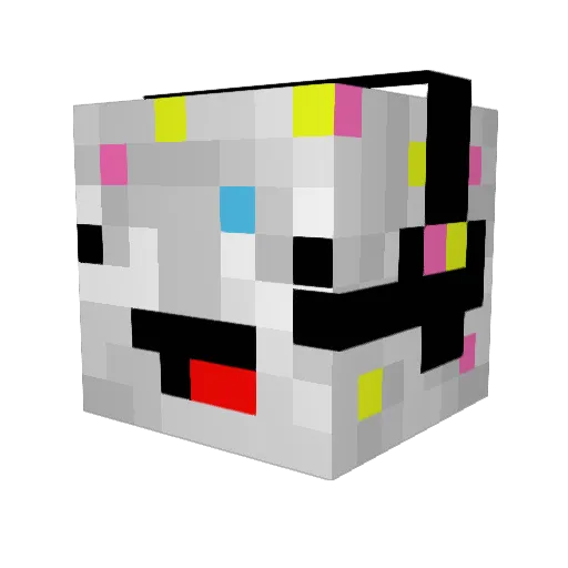 Ricayu Minecraft avatar head, 3D render