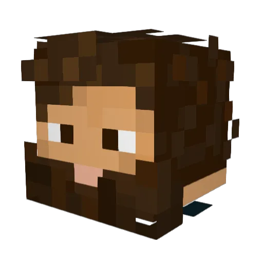 Ricca995 Minecraft avatar head, 3D render