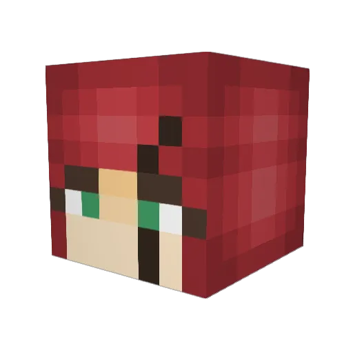 Ricce Minecraft avatar head, 3D render