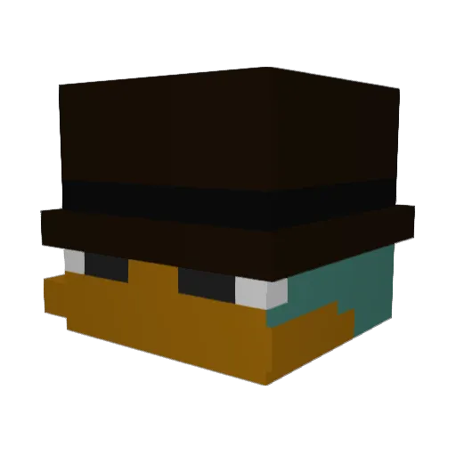Ricco8512 Minecraft avatar head, 3D render