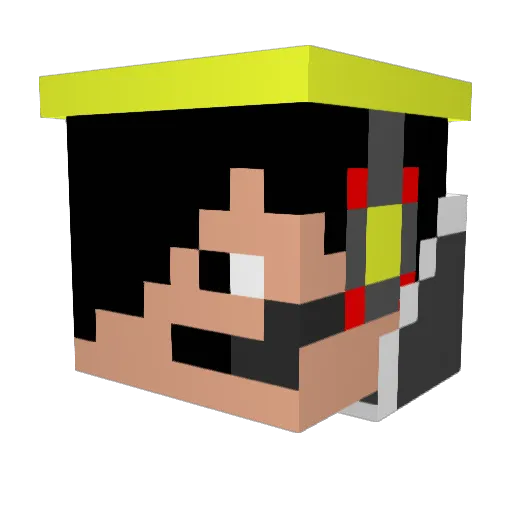 Ricco991 Minecraft avatar head, 3D render