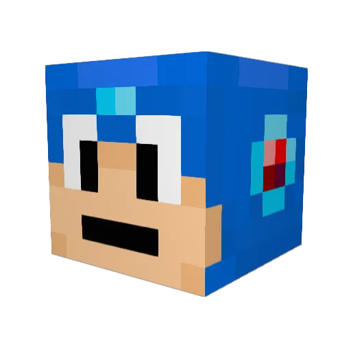 Rice3Cooker Minecraft avatar head, 3D render