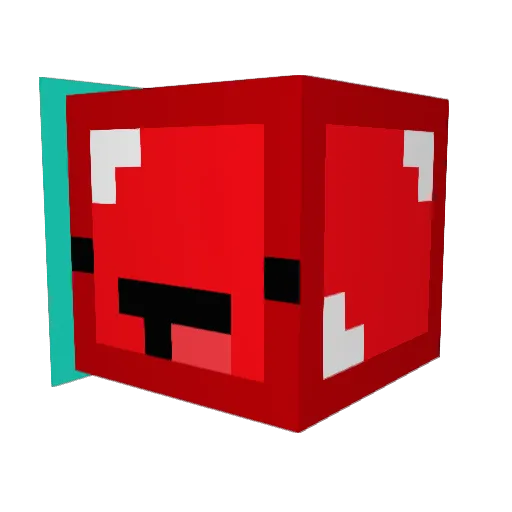 RiceBa11 Minecraft avatar head, 3D render
