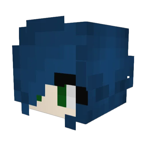 RiceCake04 Minecraft avatar head, 3D render