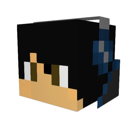 RiceDefender Minecraft avatar head, 3D render