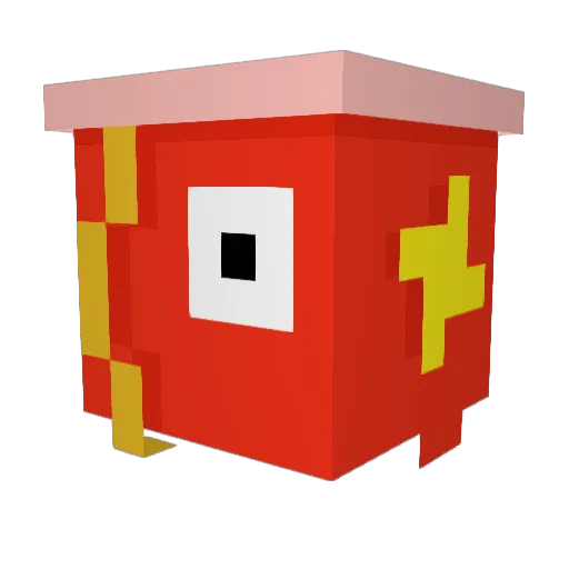 RiceKnight Minecraft avatar head, 3D render