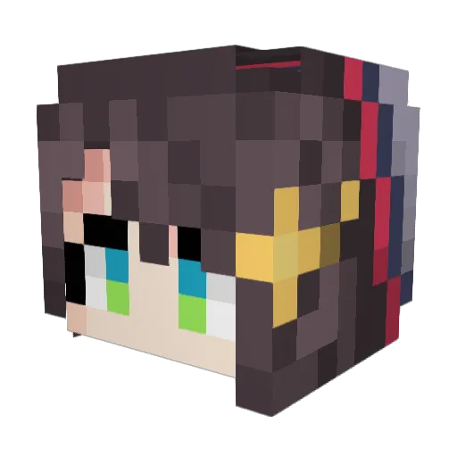 RiceMilk42 Minecraft avatar head, 3D render