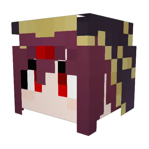 RiceOfLife Minecraft avatar head, 3D render