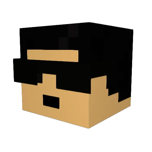 Ricedome Minecraft avatar head, 3D render