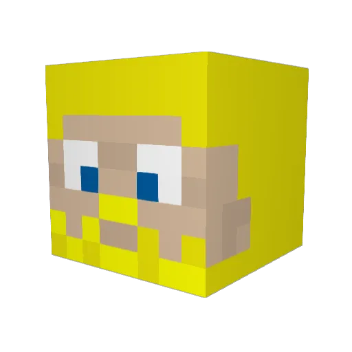Ricewind Minecraft avatar head, 3D render