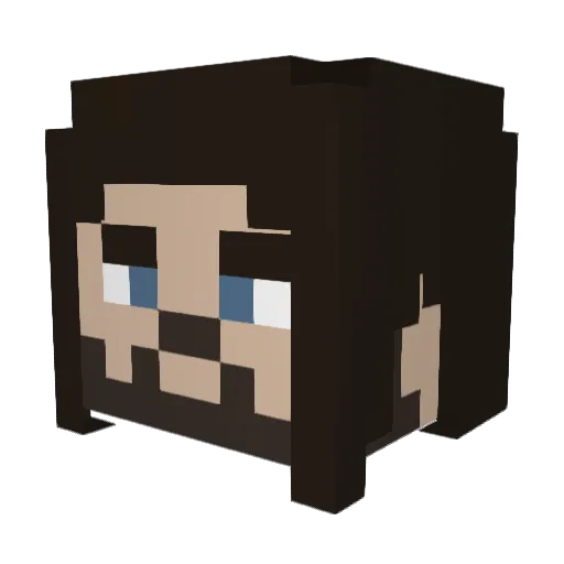 Rich1207 Minecraft avatar head, 3D render