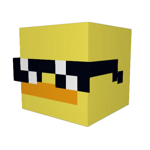 RichManBob Minecraft avatar head, 3D render