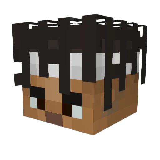 RichTheBoy Minecraft avatar head, 3D render