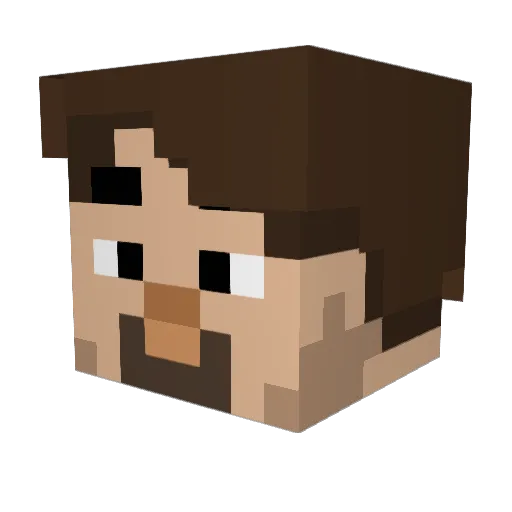 RichVillanova Minecraft avatar head, 3D render