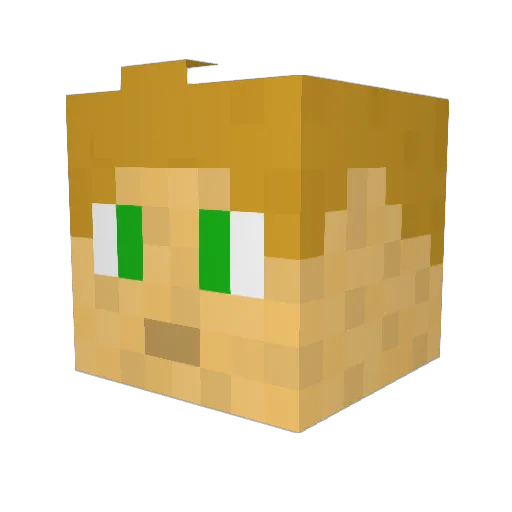 Richalin Minecraft avatar head, 3D render