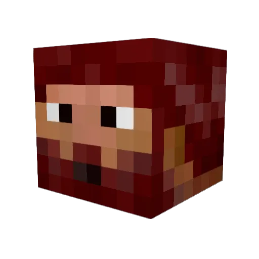 Richard12 Minecraft avatar head, 3D render