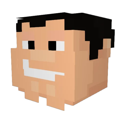 RichardCheesy Minecraft avatar head, 3D render