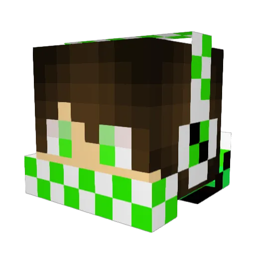 RichardCraft01 Minecraft avatar head, 3D render