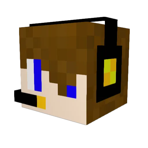 RichardDavid Minecraft avatar head, 3D render